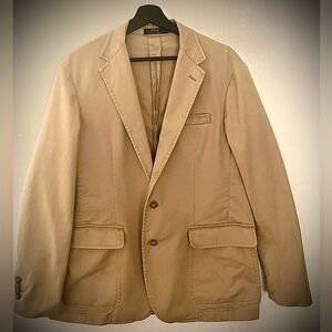 Polo Ralph Lauren Beige/Tan Unconstructed Blazer Sz. L/40R (see measurements)